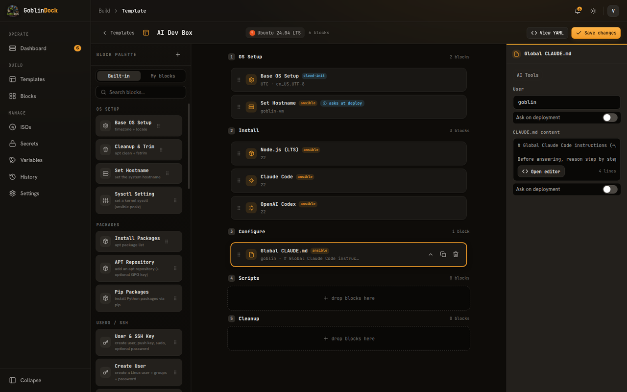 GoblinDock block builder